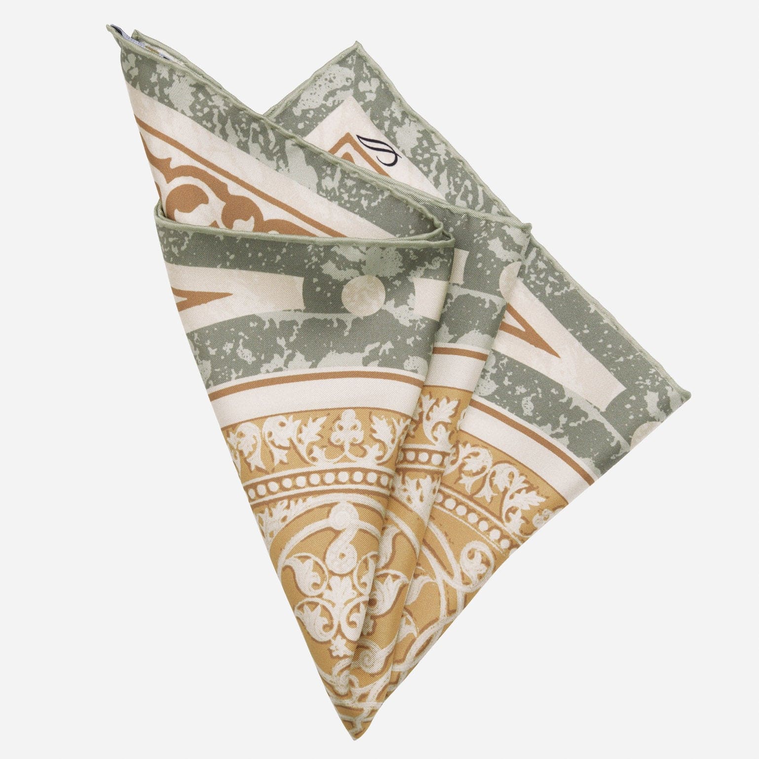 Sage Green Silk Italian Pocket Square