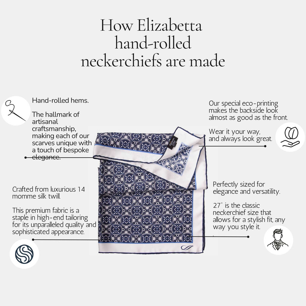 How Elizabetta handrolled neckerchief is made