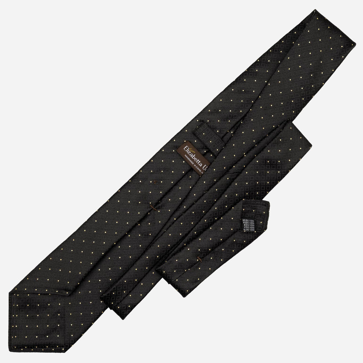 Black & Gold Italian Designer Silk Tie