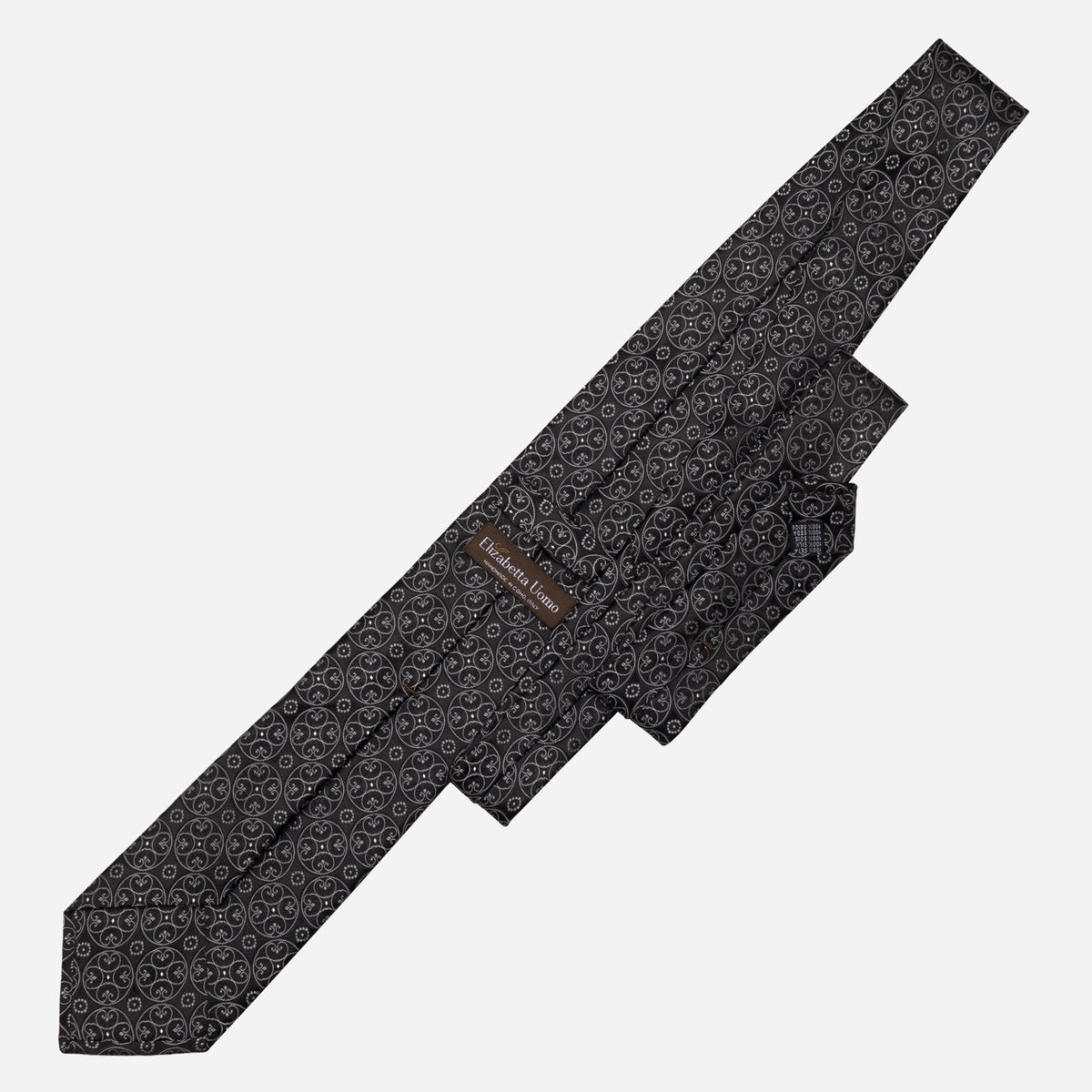 Woven Charcoal Italian Handmade Silk Tie