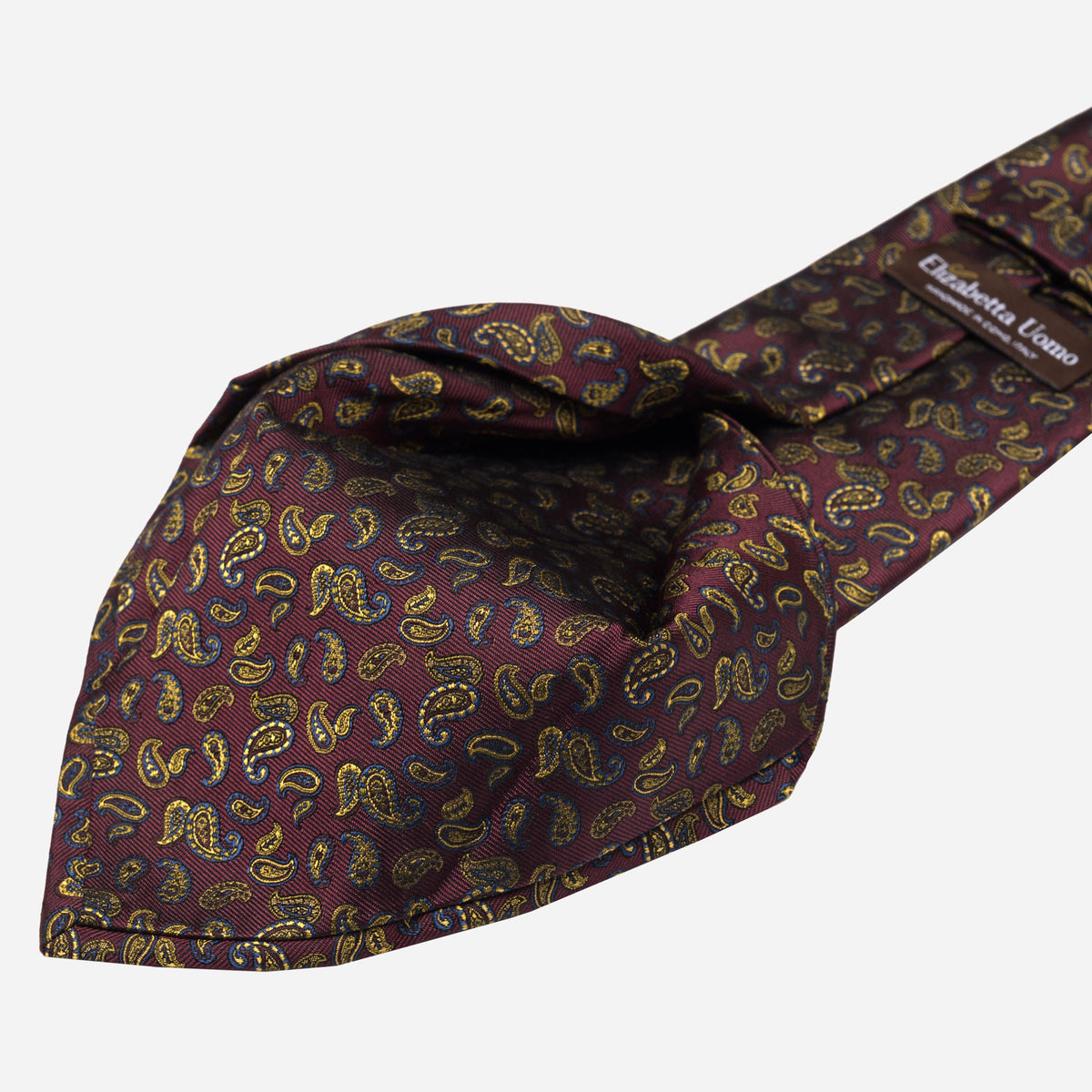 Burgundy Mini Paisley Italian Silk Tie