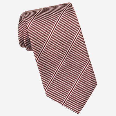 Burgundy Stripes Italian Silk Tie