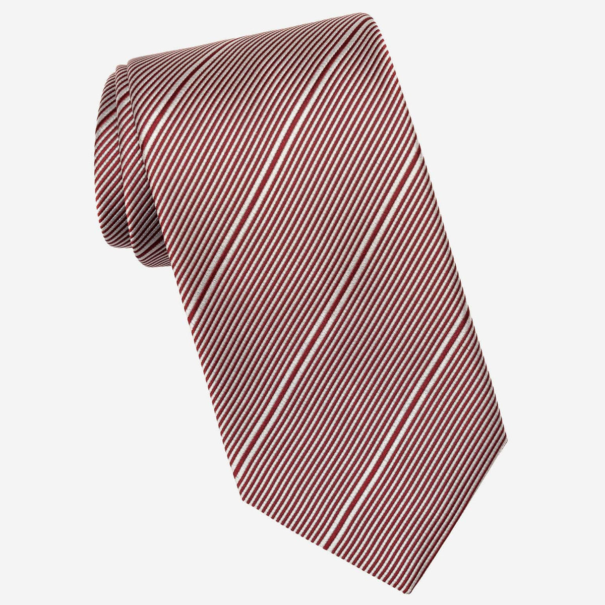 Burgundy Stripes Italian Silk Tie