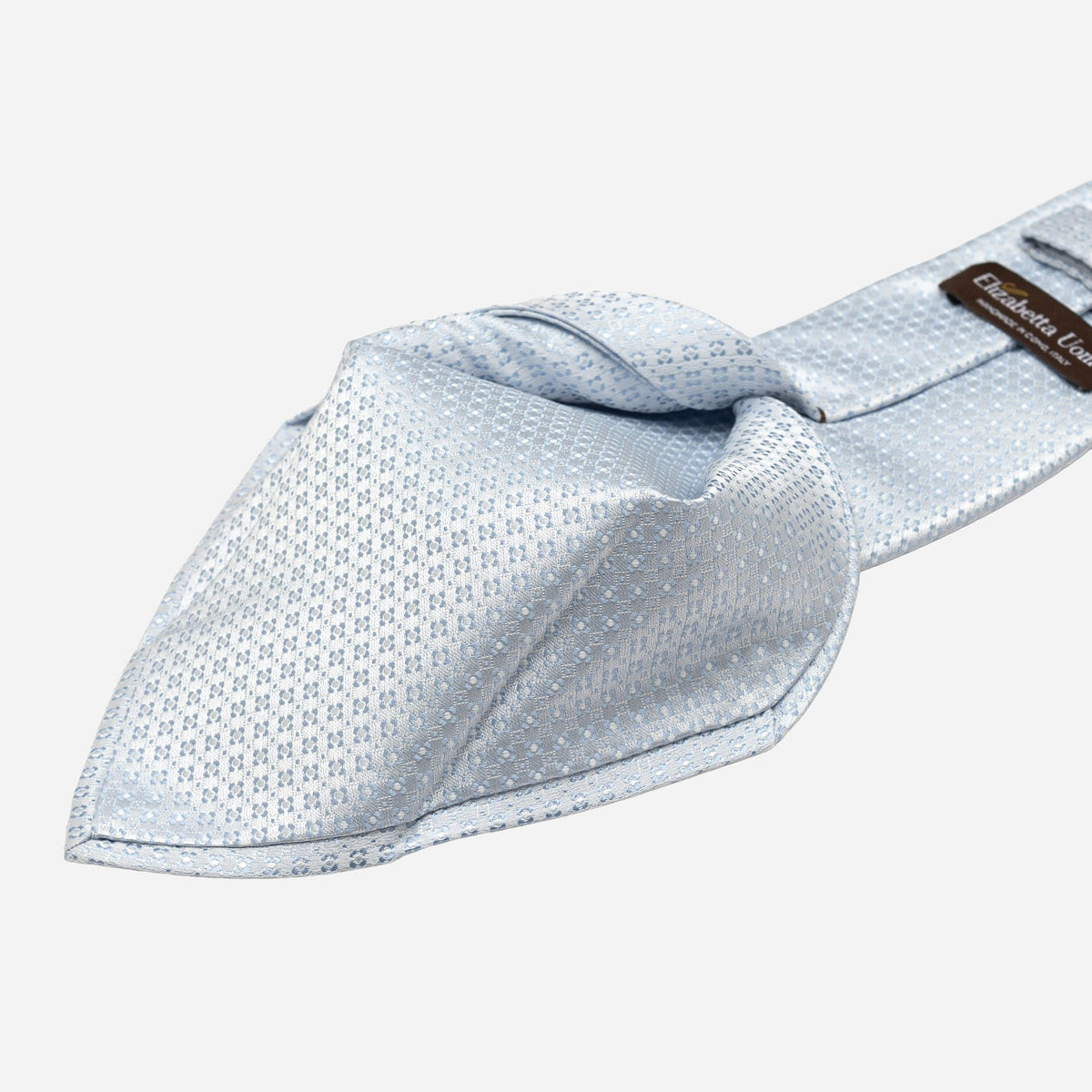 Men's Designer Italian Silk Tie Ice Blue