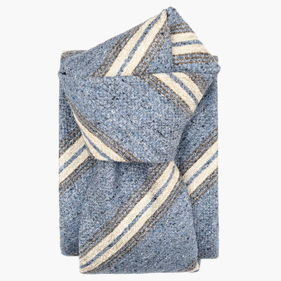 Denim Blue Stripes Italian Silk Tie