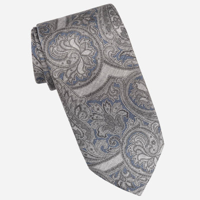 Misty Blue Handmade Italian Silk Tie 