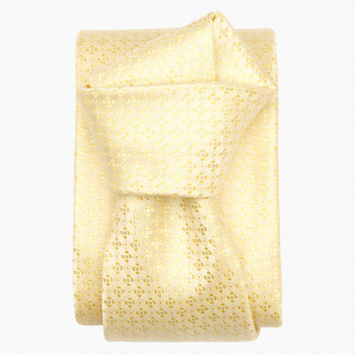 Men's Designer Italian Silk Tie Yellow