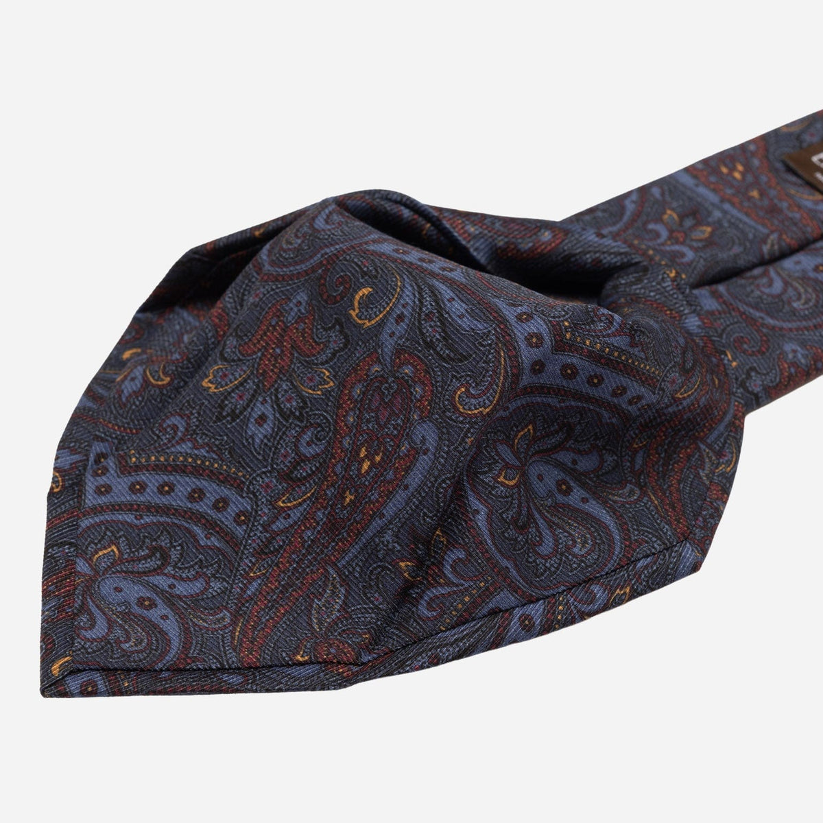 Paisley Blue Italian Madder Silk Tie