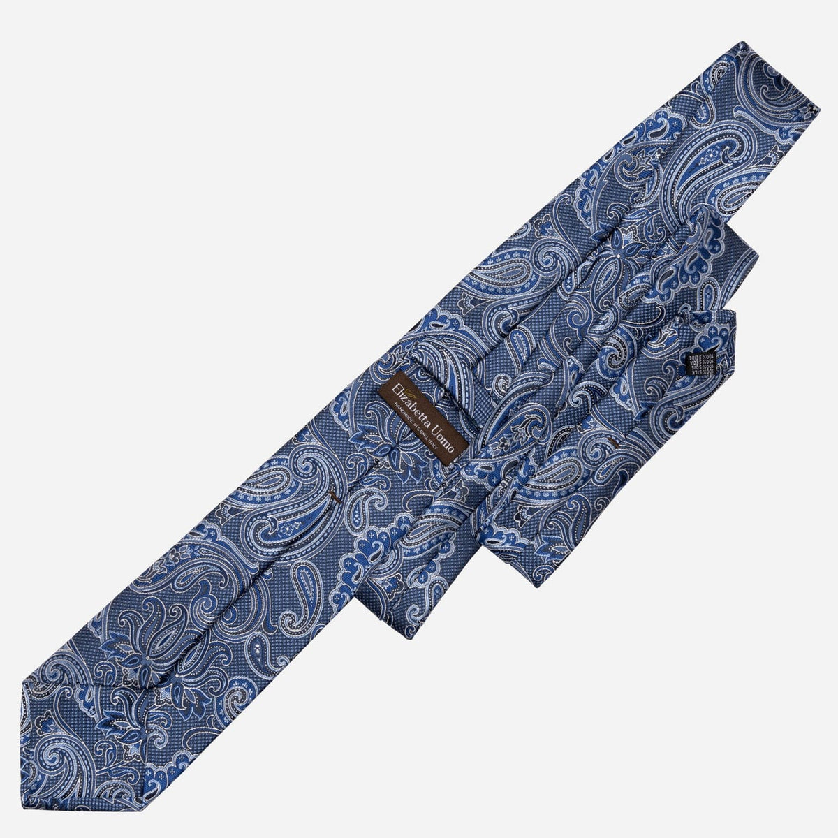 Blue Woven Paisley Italian Silk Tie