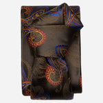 Designer Brown Paisley Silk Tie