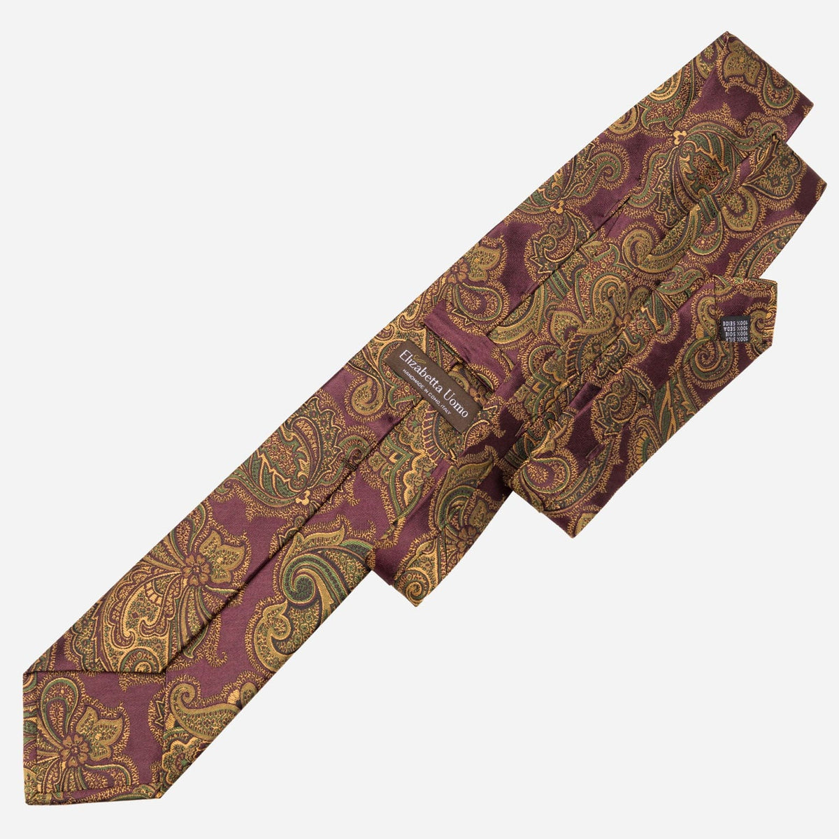 Burgundy Paisley Italian Silk Jacquard Tie