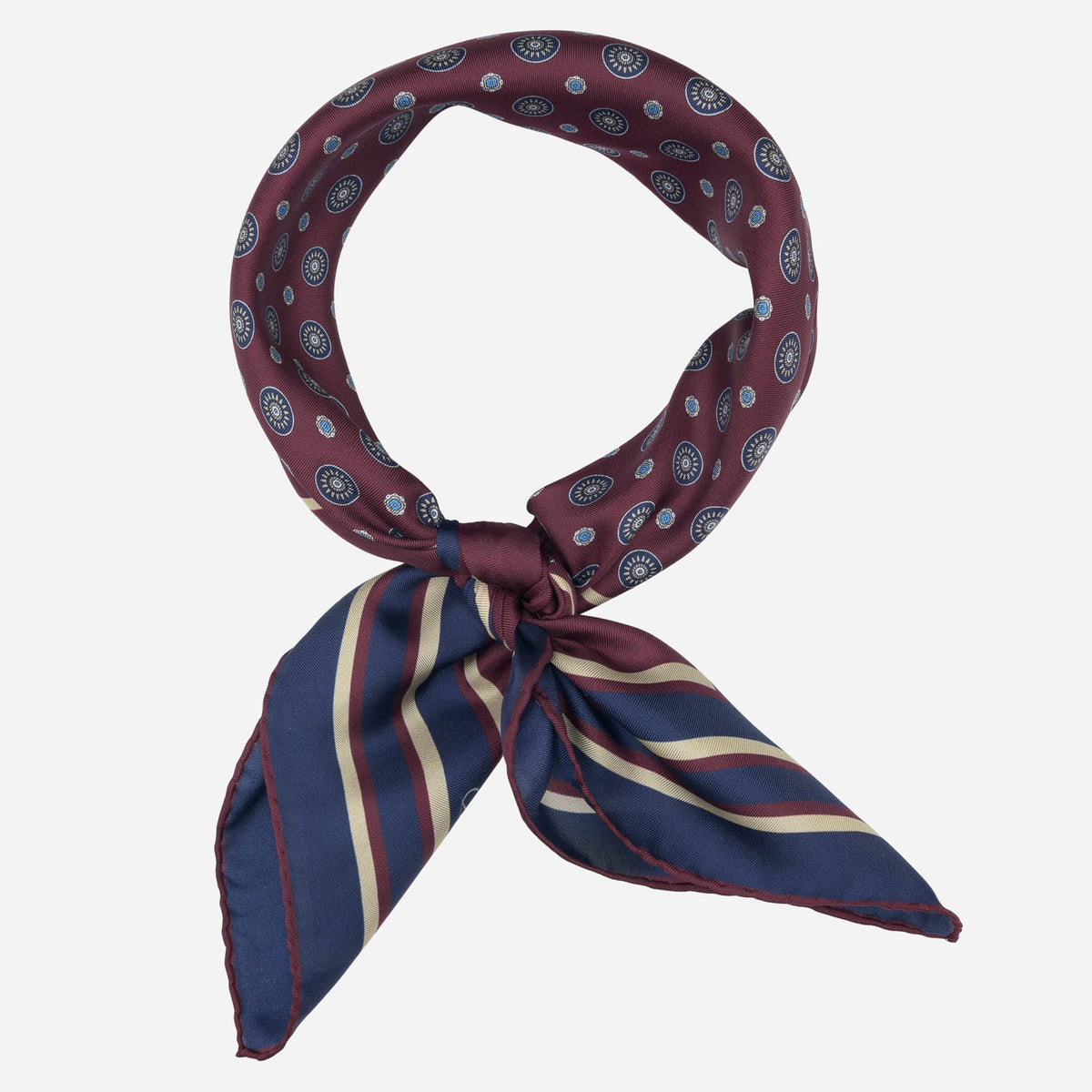 Burgundy Italian Silk Neckerchief