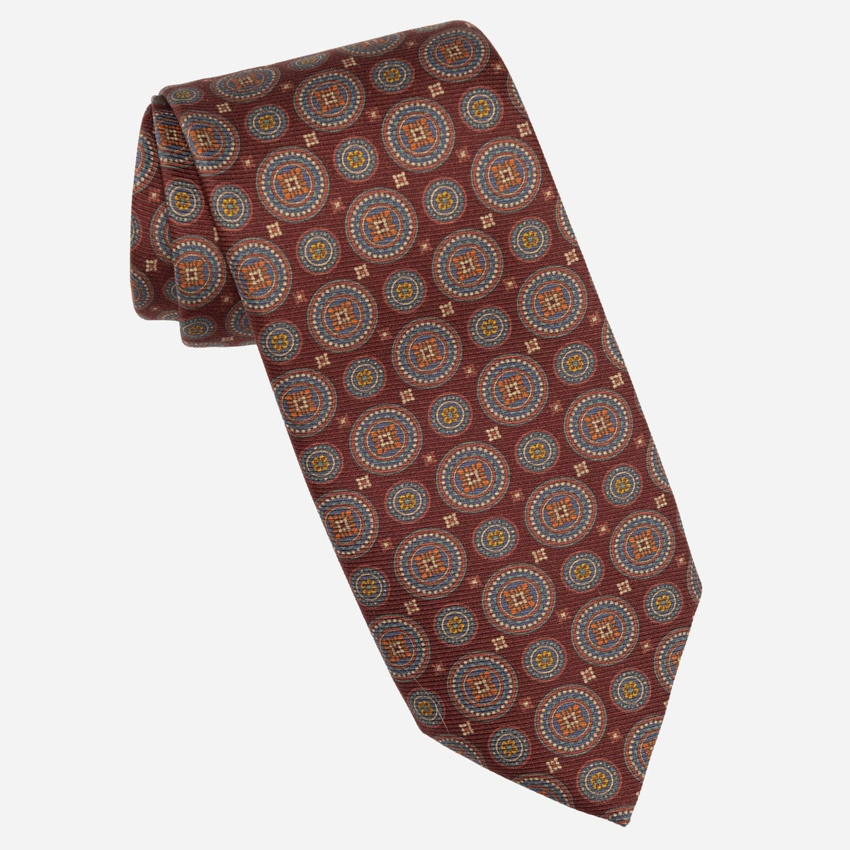 Burgundy Madder Silk Italian Tie