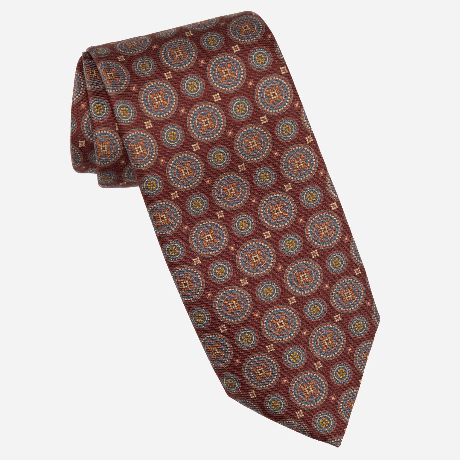 Burgundy Madder Silk Italian Tie