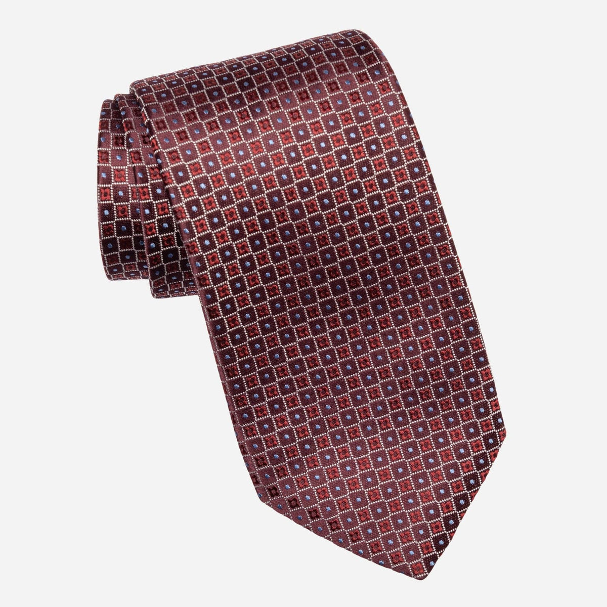 Burgundy Woven Handmade Italian Silk Tie