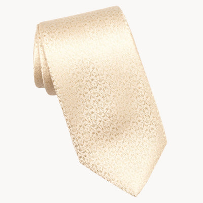 Italian Designer Champagne Silk Necktie