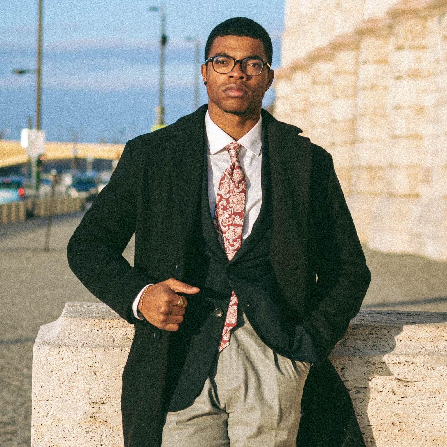Handmade Red Paisley Italian Silk Tie