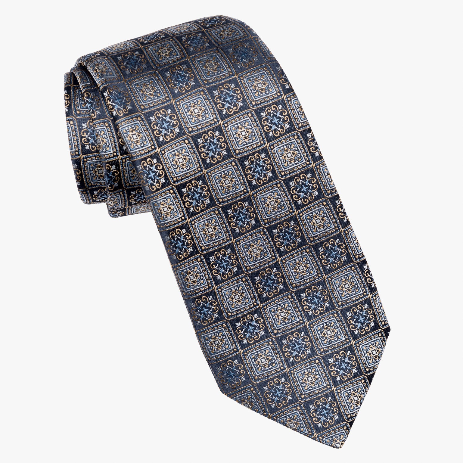 Luxury jacquard silk tie handmade in Italy