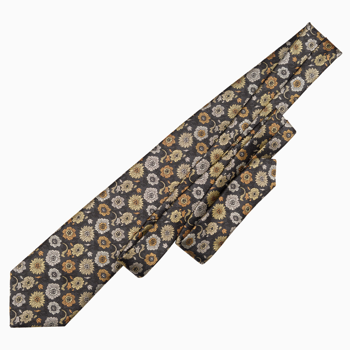 Yellow Floral Italian Handmade Silk Tie