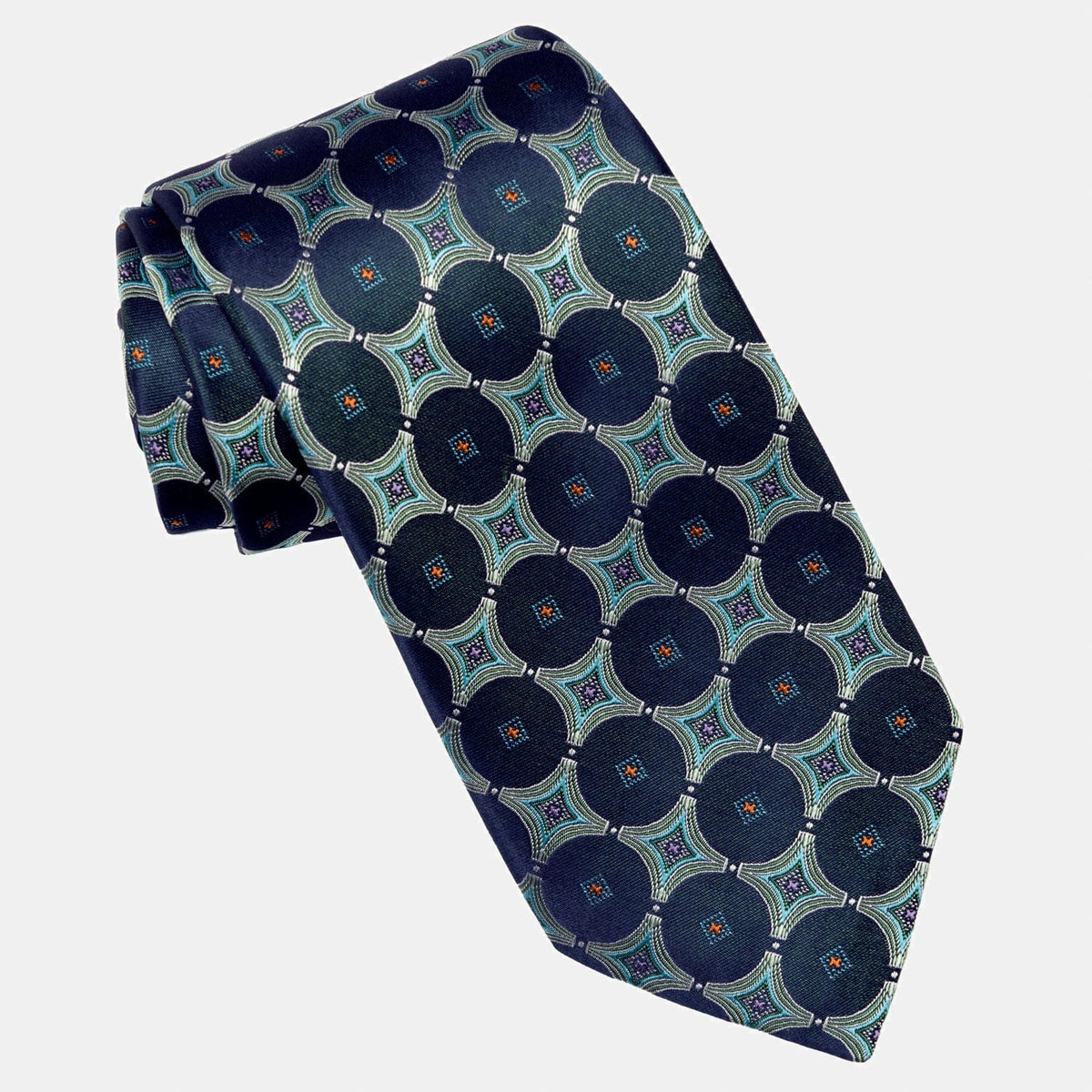 Sea Blue Italian Silk Handmade Tie