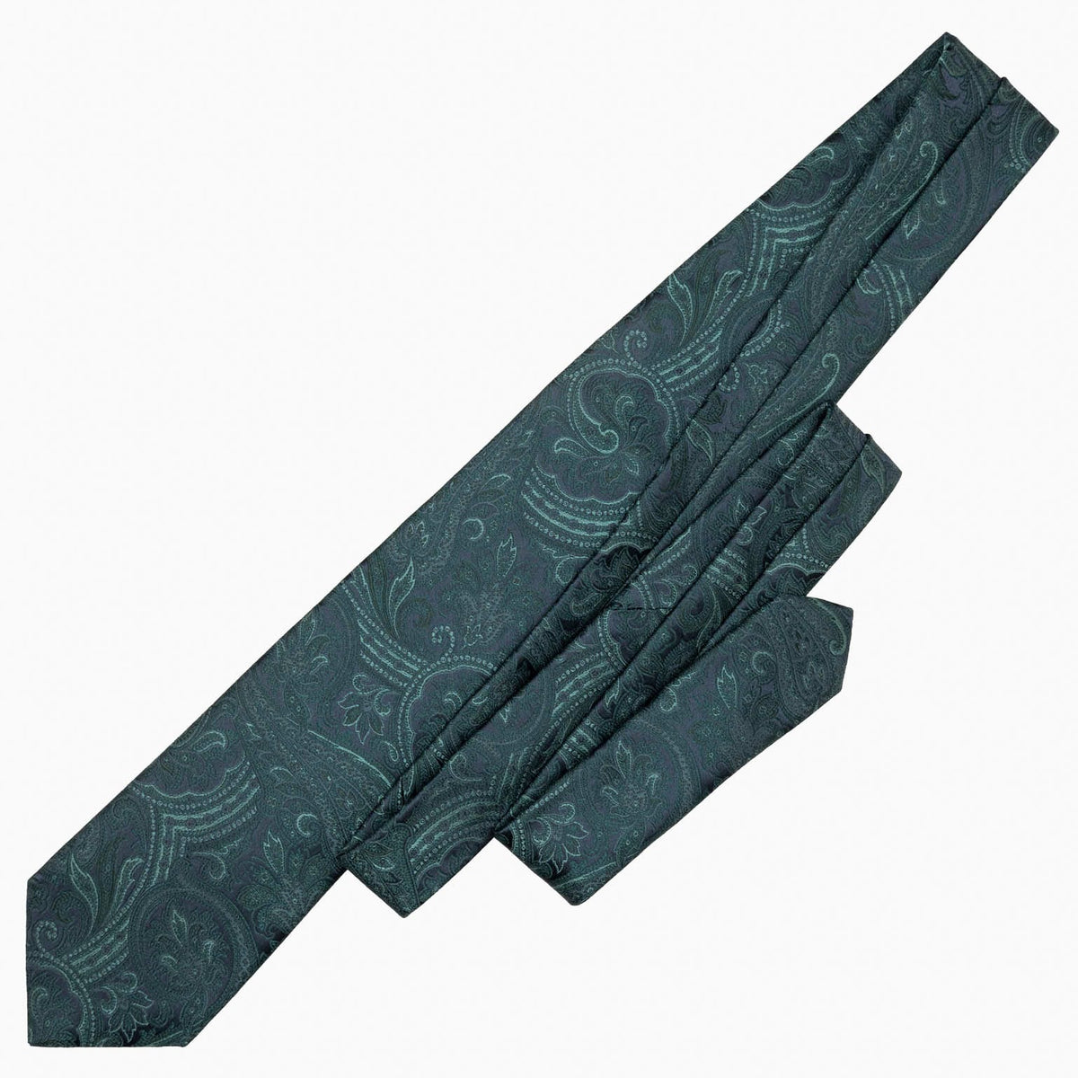 Green Paisley Italian Silk Jacquard Tie