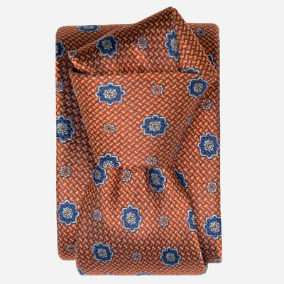 Orange Handmade Italian Silk Tie