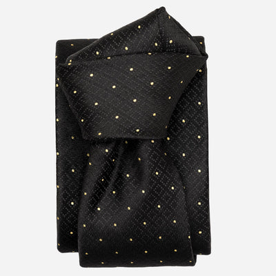 Black & Gold Italian Designer Silk Tie