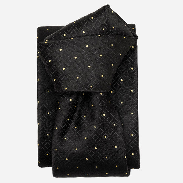 Black & Gold Italian Designer Silk Tie