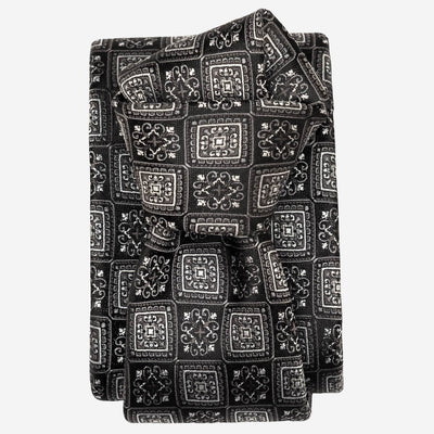Designer Vintage Black Silk Necktie