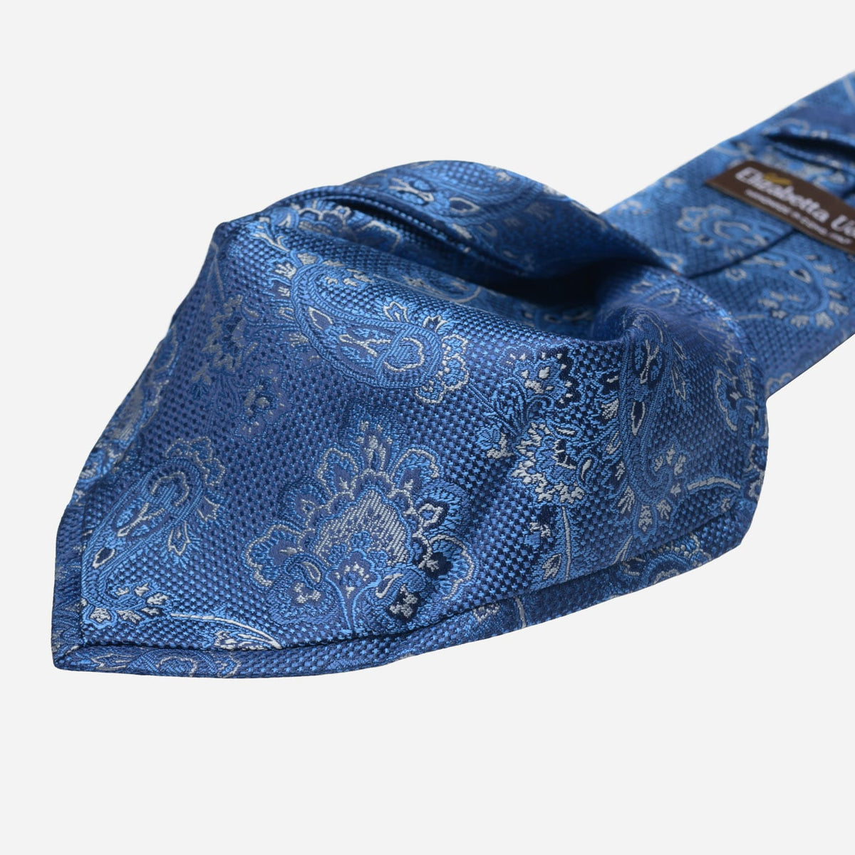 Italian Designer Blue Silk Jacquard Tie