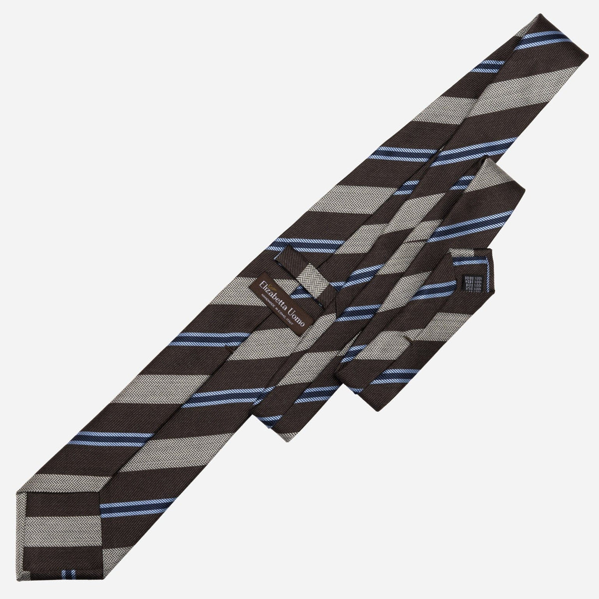 Brown Stripes Handmade Italian Silk Tie