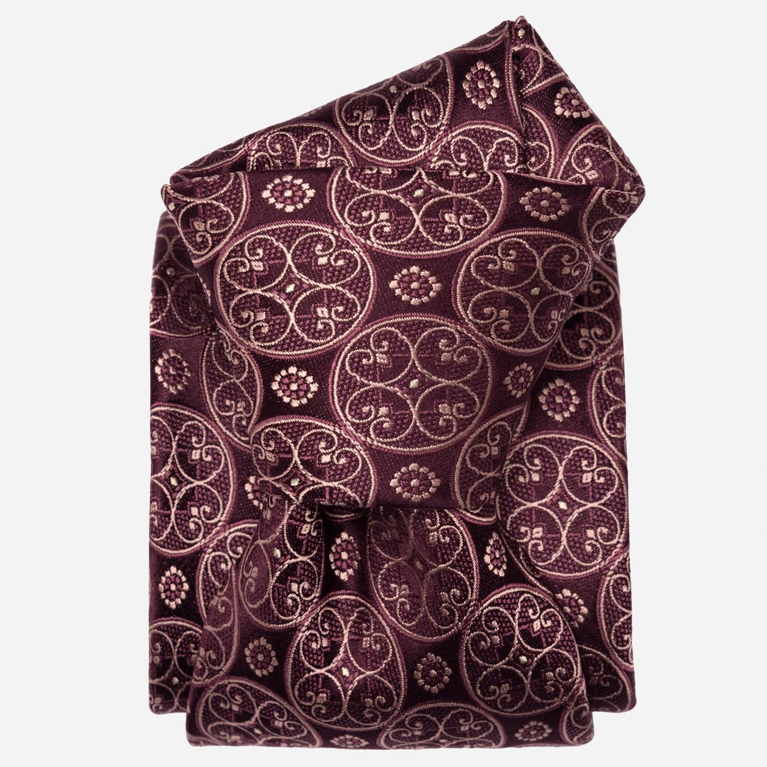 Vintage Designer Men's Silk Tie - Burgundy