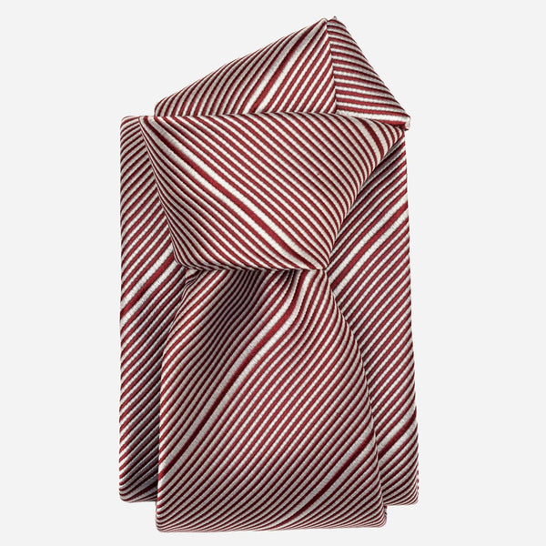 Burgundy Stripes Italian Silk Tie