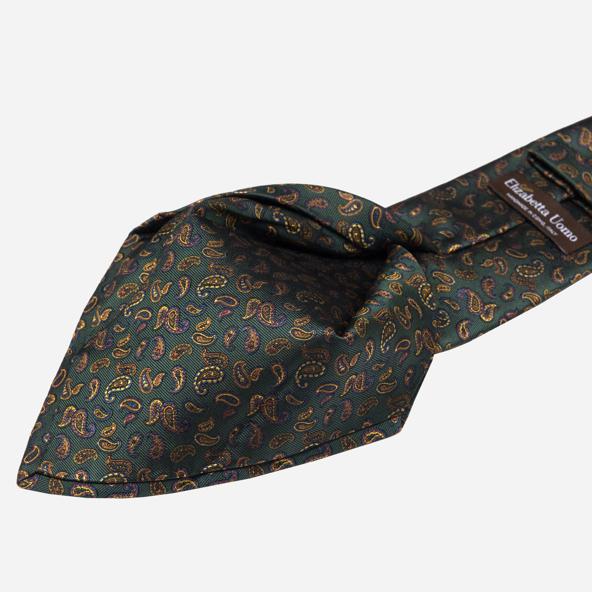 Green Paisley Italian Silk Designer Tie