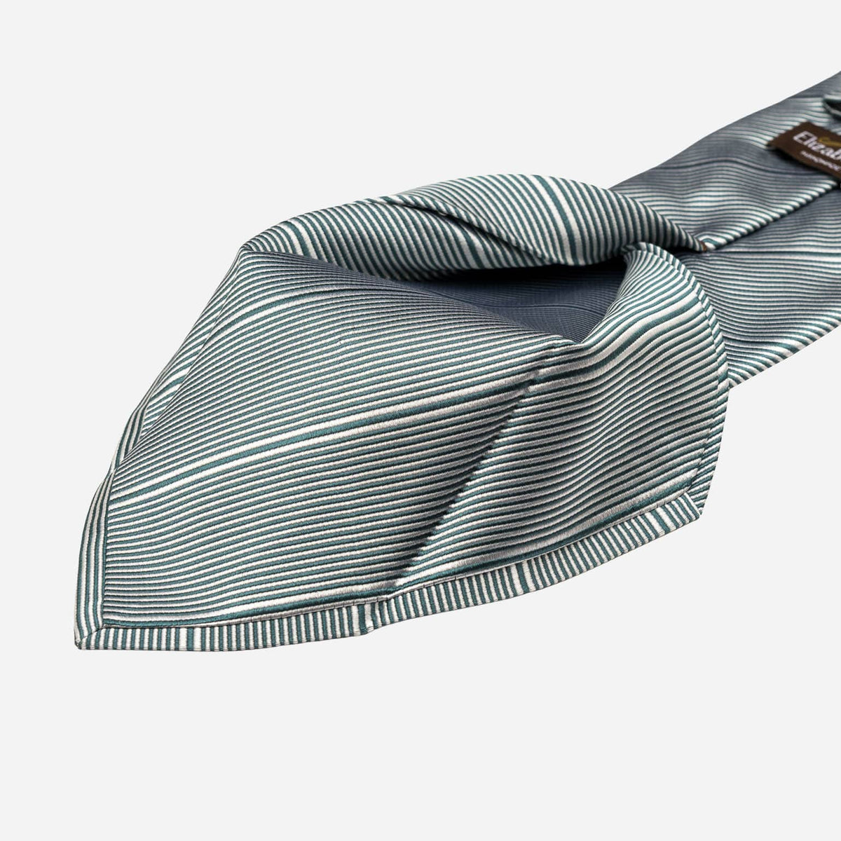 Green Stripes Italian Designer Silk Tie