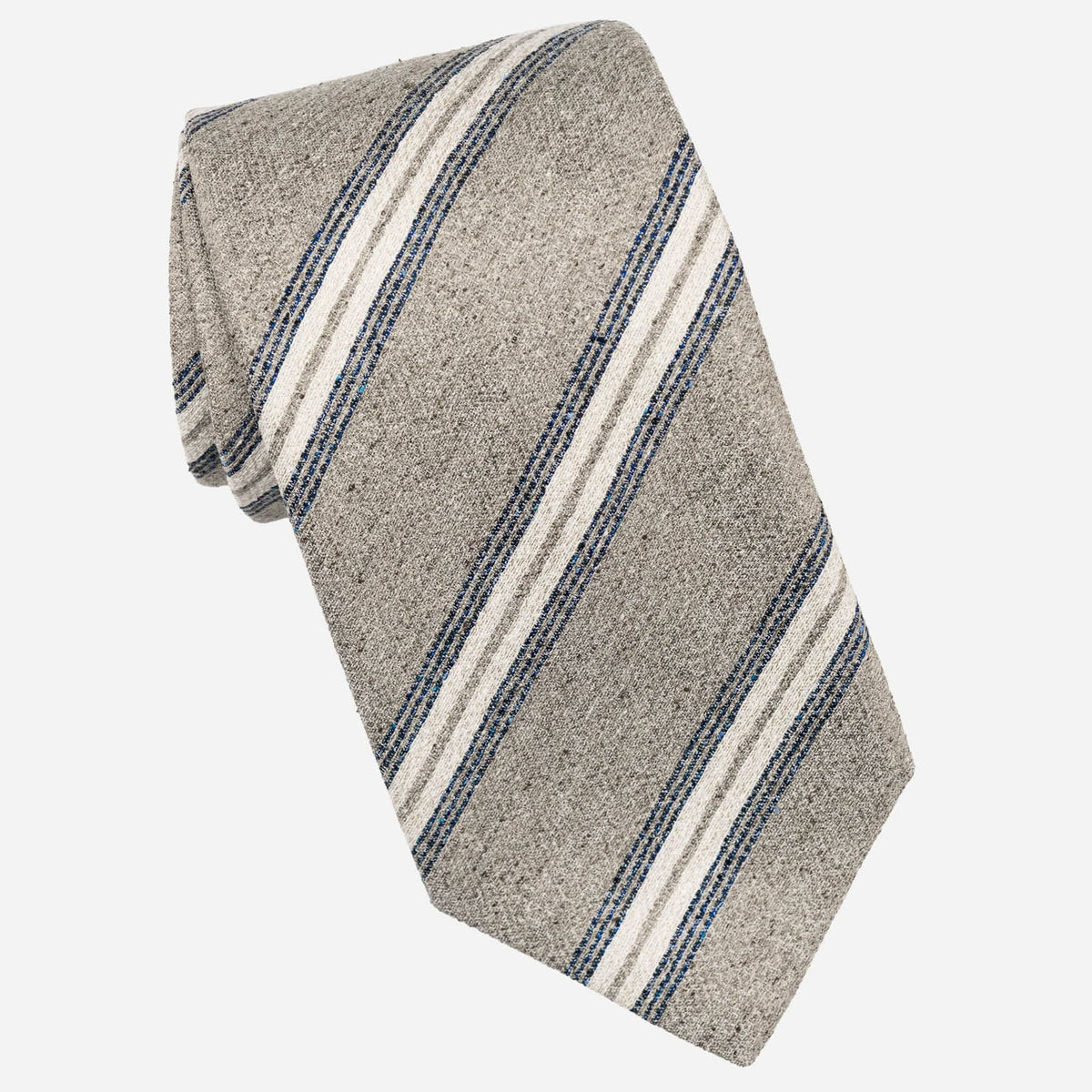 Sand Stripes Italian Designer Silk Tie