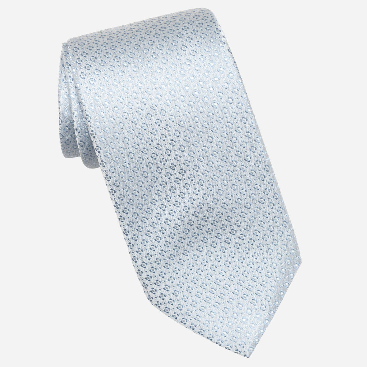 Men's Designer Italian Silk Tie Ice Blue