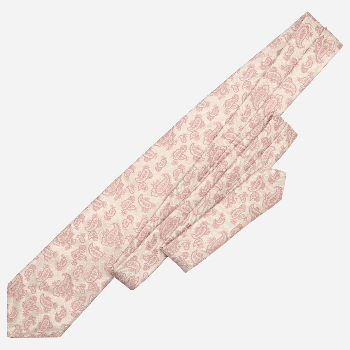 Pink Paisley Italian Designer Silk Tie