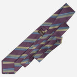 Designer Plum Striped Silk Tie