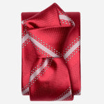 Italian Designer Red Striped Tie