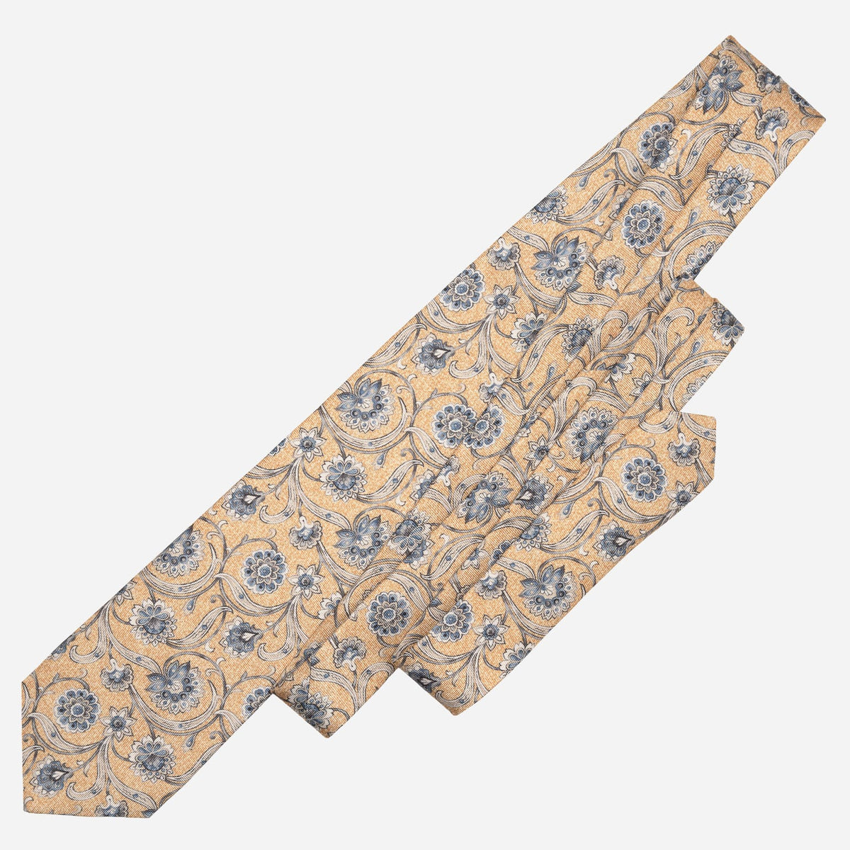 Handmade Italian Silk Tie Yellow Floral
