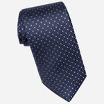 Blue Woven Pure Silk Italian Tie