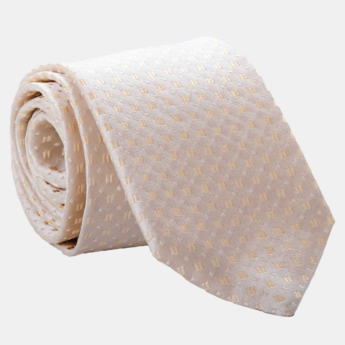 Ivory Silk Tie - Formal - 100% Made in Como Italy