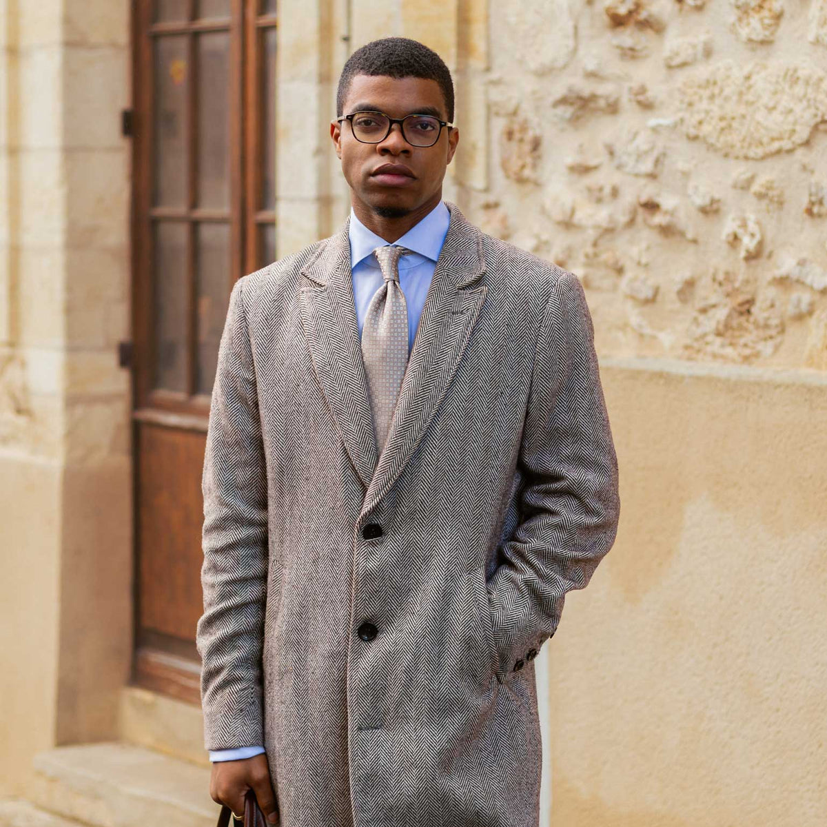 
Men's luxury designer woven silk tie made in Italy