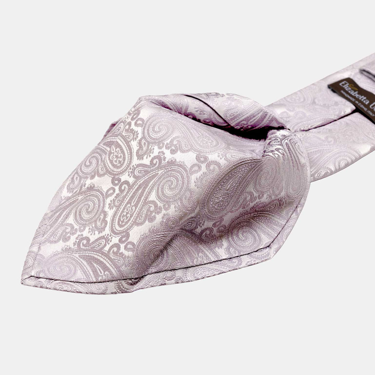 Italian Lavender Silk Paisley Formal Tie