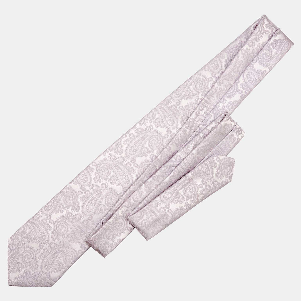 Italian Lavender Silk Paisley Formal Tie