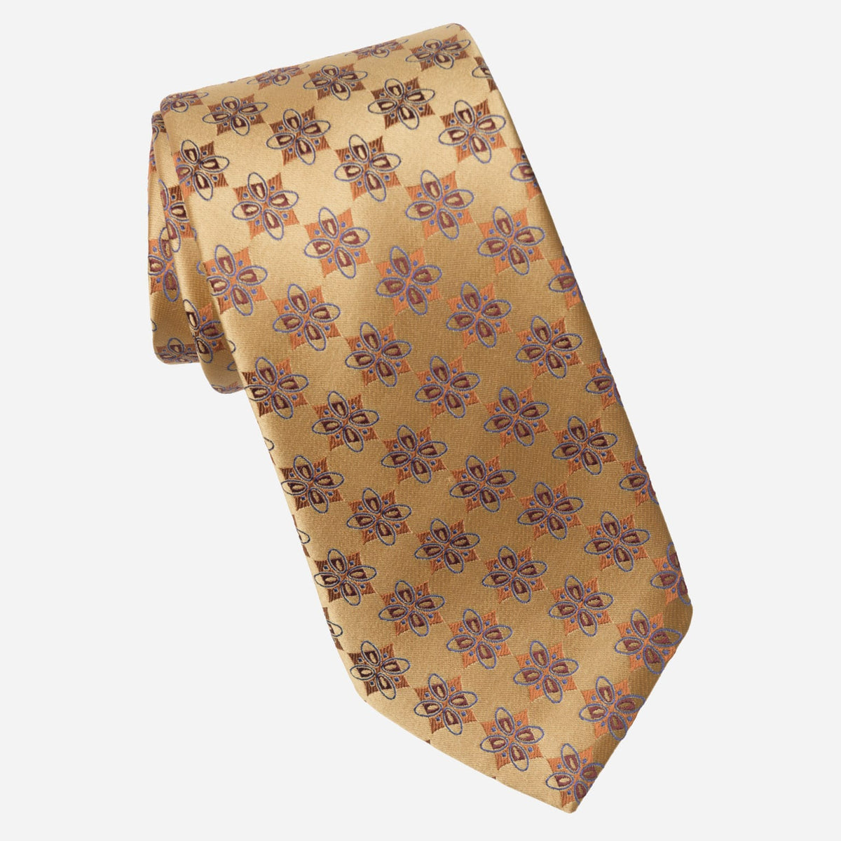 Gold Italian Designer Handmade Silk Tie