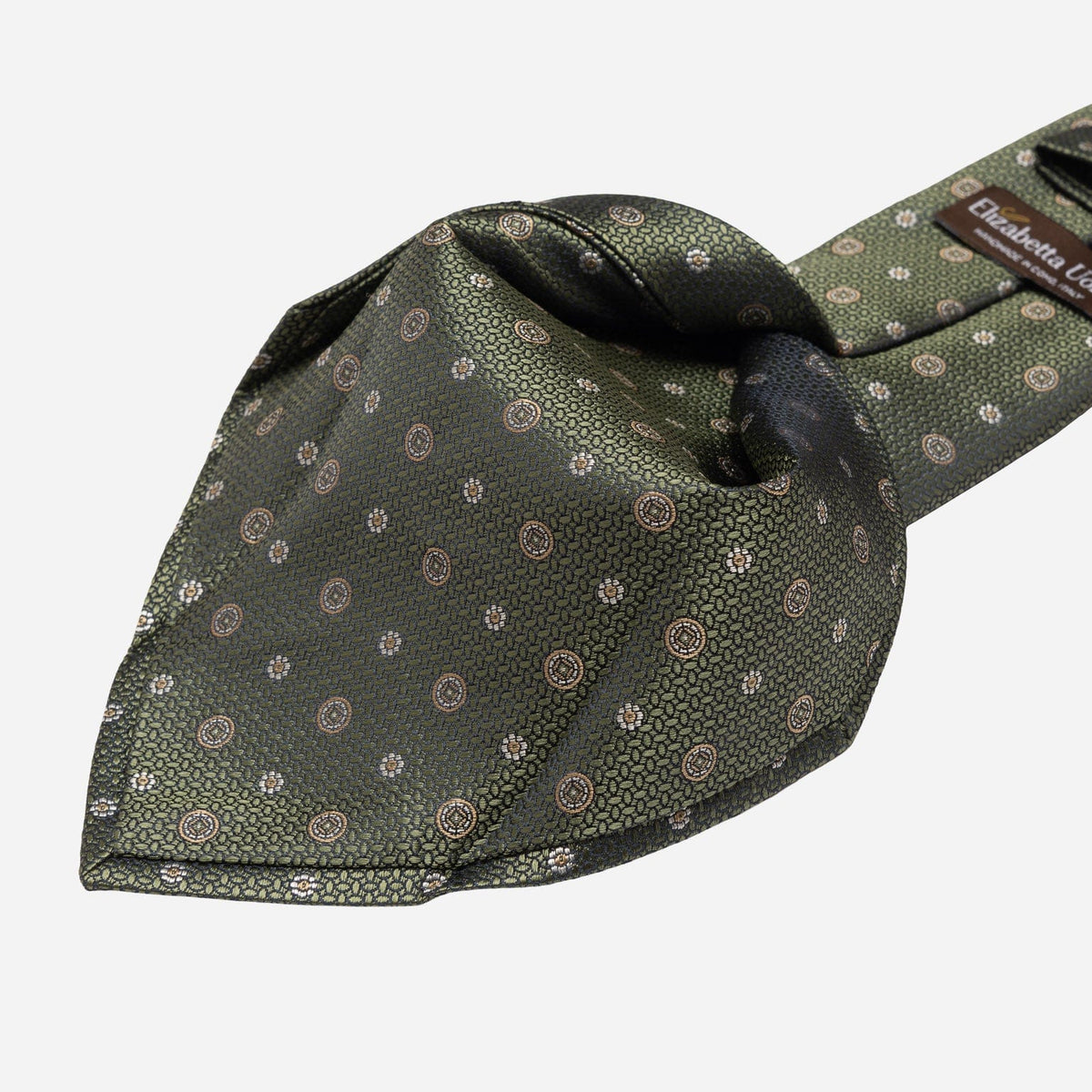 Men&#39;s Designer Italian Silk Tie Green