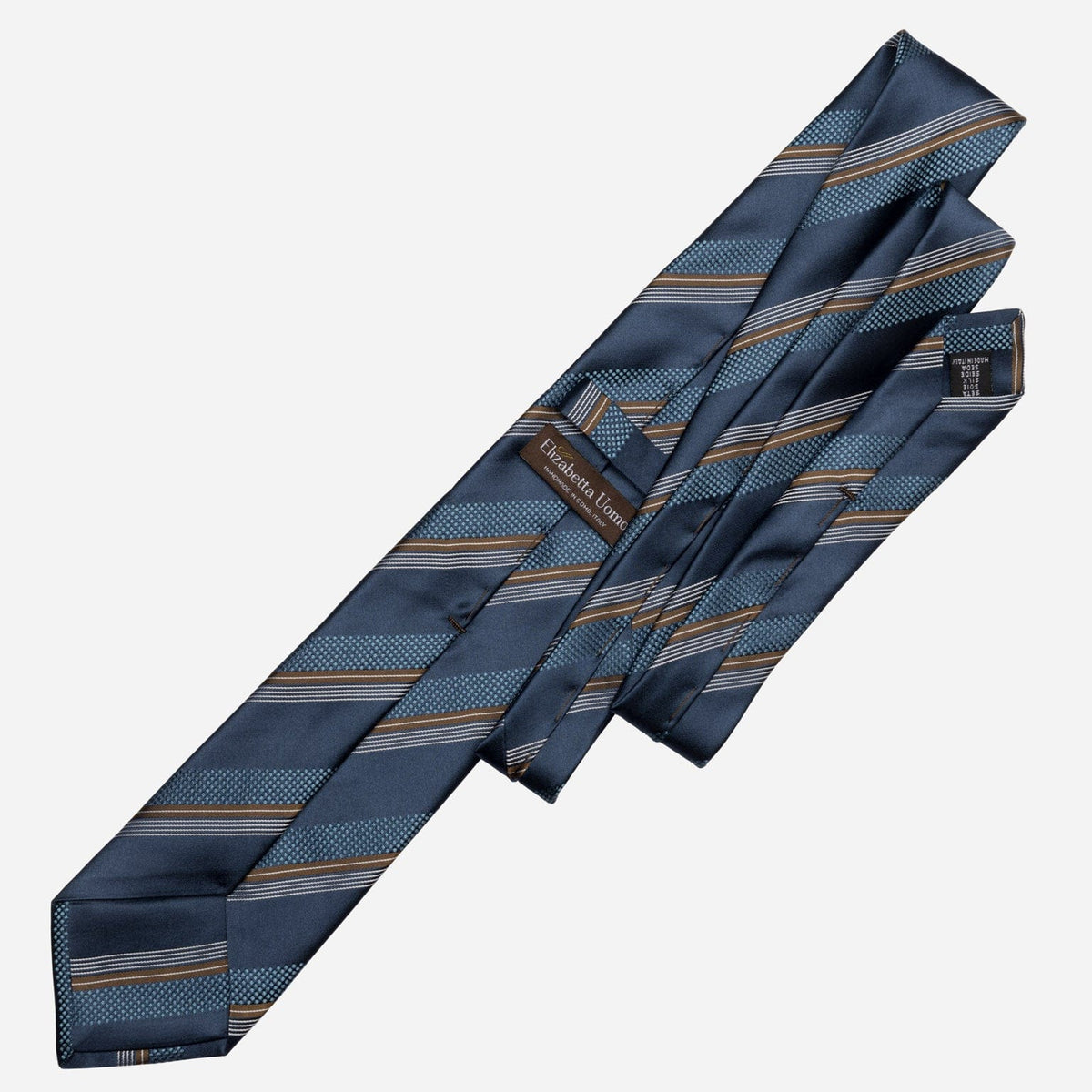 Blue Stripe Italian Silk Handmade Tie