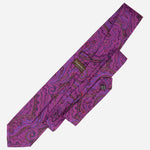 Magenta Paisley Handmade Italian Silk Tie